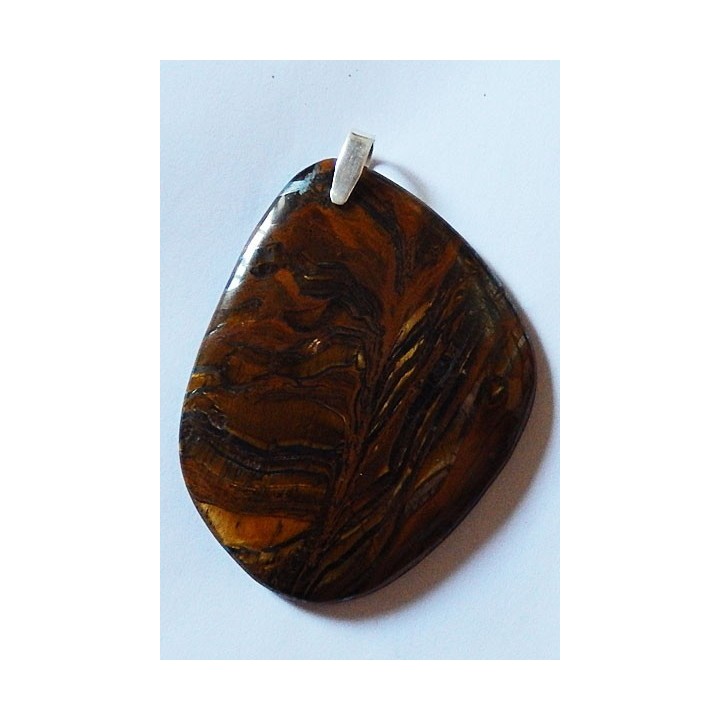 Pendentif argent oeil de fer belière