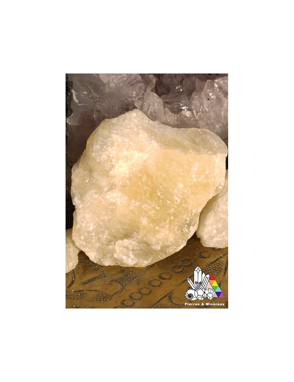 Calcite jaune brute