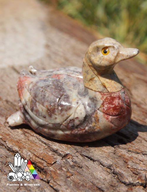 Sculpture de Canard en Stéatite