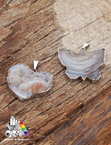 Pendentif Calcédoine Micro Cristallisée