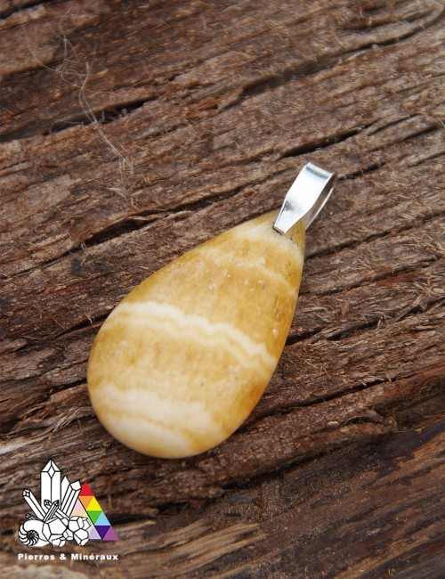 Pendentif Calcite Jaune