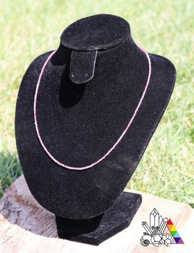 Collier en Tourmaline Rose - perles fines - éclatant