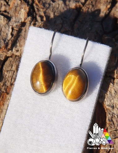 Boucles d'oreilles œil du tigre