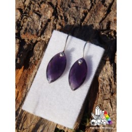 boucles d'oreilles - Améthyste - Argent 925 - Facettées