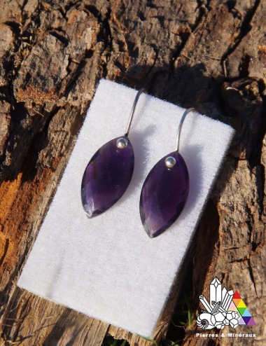 Boucles d'oreilles en Améthyste