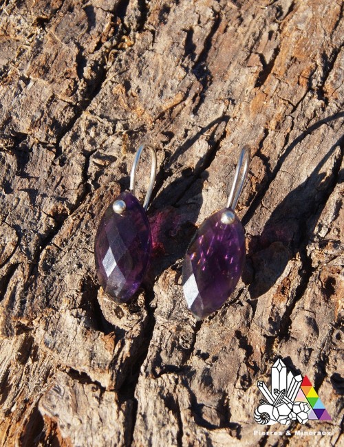 Boucles d'oreilles en Améthyste