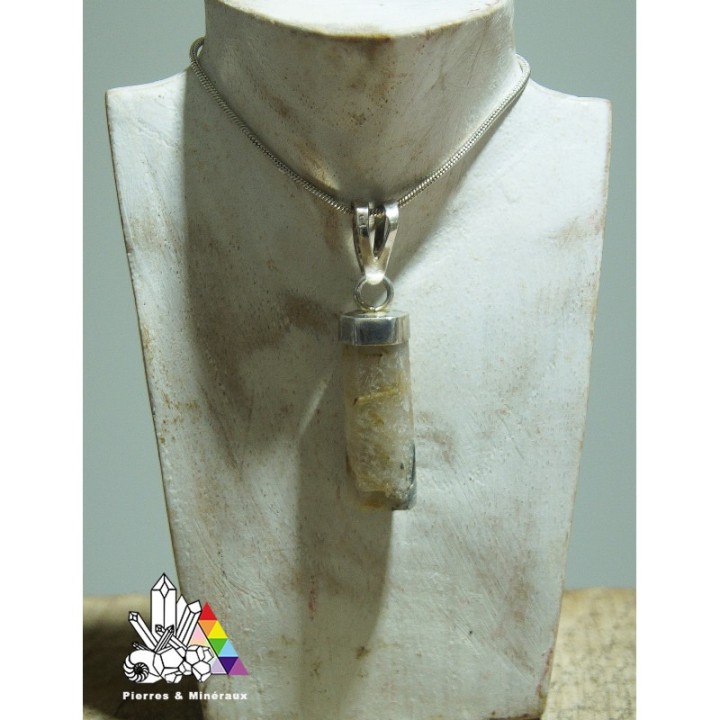 Pendentif en Quartz Rutile - Argent 925  - Vertus des pierres