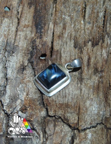 Pendentif en Pietersite - reflet bleu