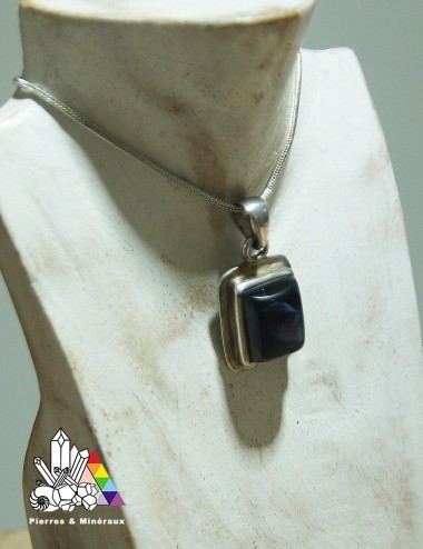 Pendentif en Pietersite - reflet bleu