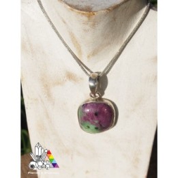 Magnifique Pendentif - Rubis Fuschite - Beaux Veinages - Lithothérapie