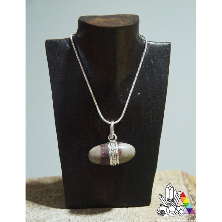 Pendentif Shiva lingam - Serti - Vertus des pierres- Pierres et Minéraux
