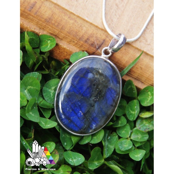 Pendentif Labradorite - Argent 925 - Vertus des Pierres - Pierres et Minéraux