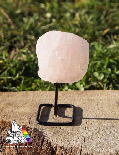 Quartz Rose sur socle