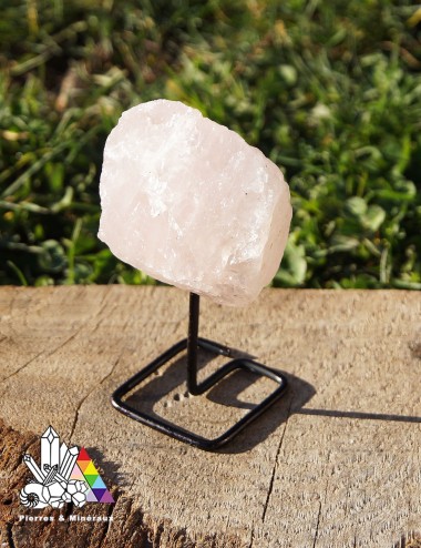 Quartz Rose sur socle