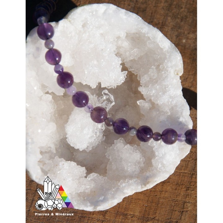Collier en Améthyste - Vertus de l'améthyste - Pierres et Minéraux