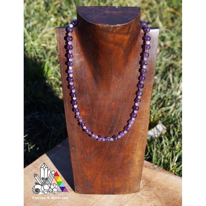 Collier en Améthyste - Vertus de l'améthyste - Pierres et Minéraux