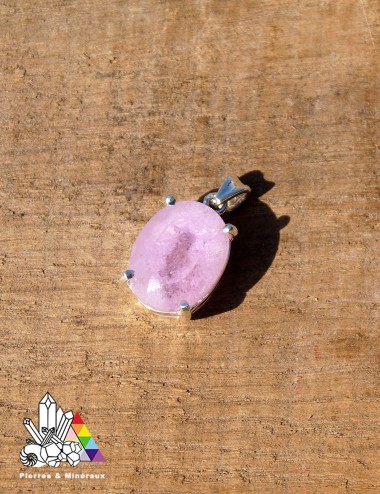Pendentif Kunzite - pierre facettée