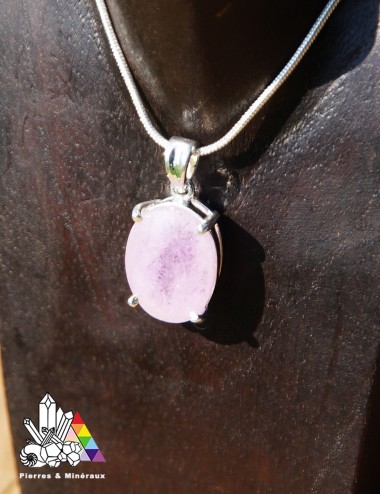 Pendentif Kunzite - pierre facettée