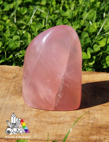 Bloc de Quartz Rose Poli