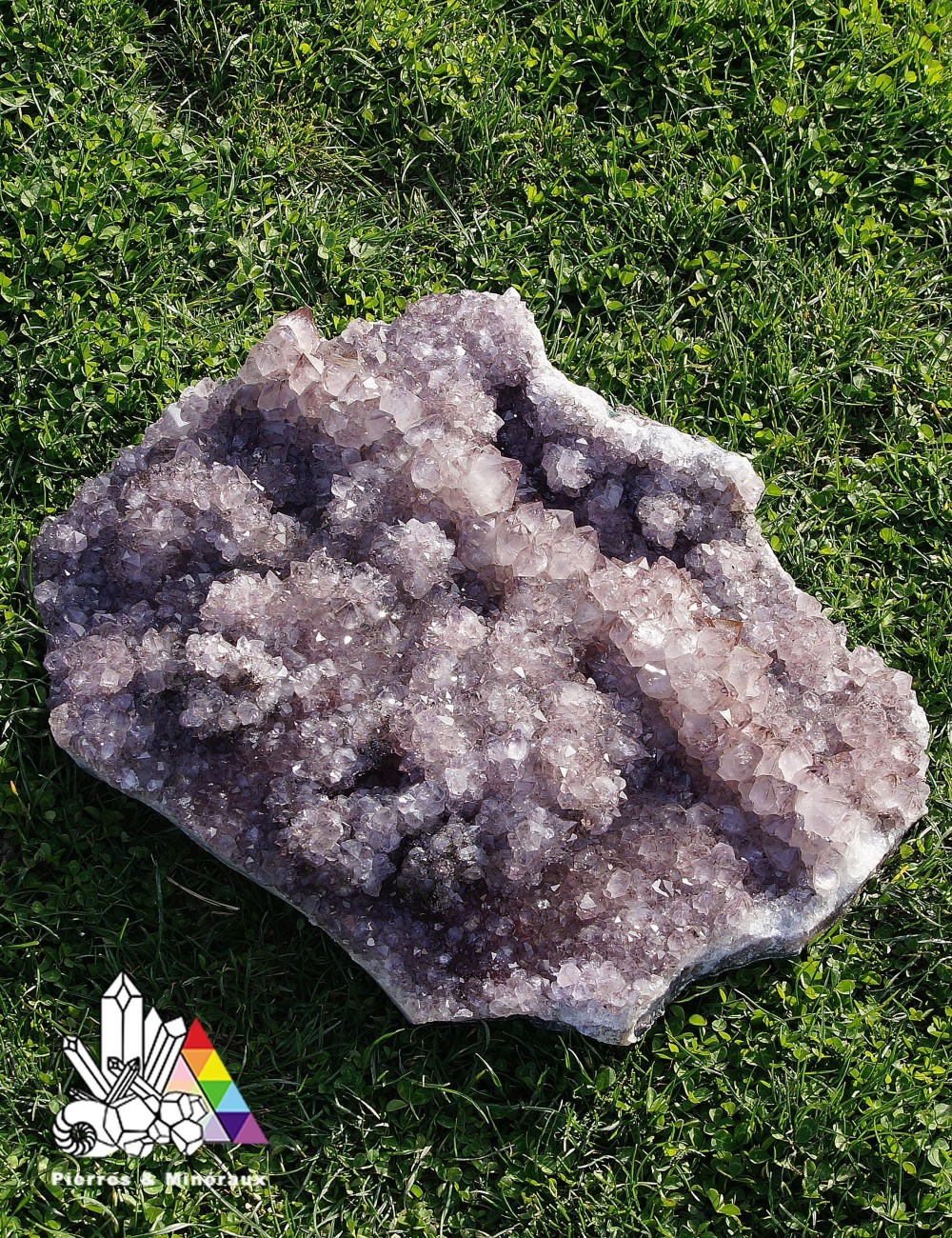 Grande Plaque d'Améthyste - Rechargement des pierres