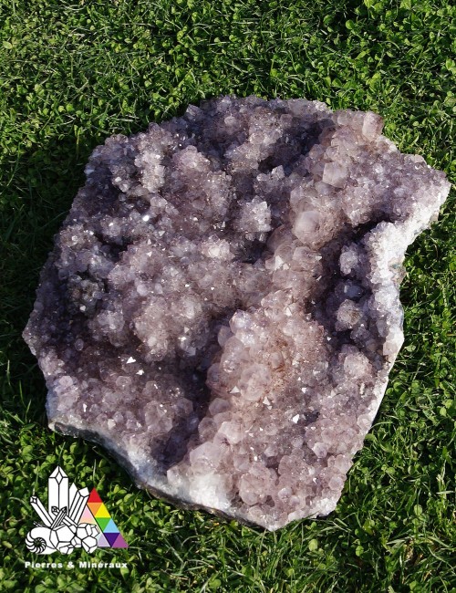 Grande Plaque d'Améthyste - Rechargement des pierres