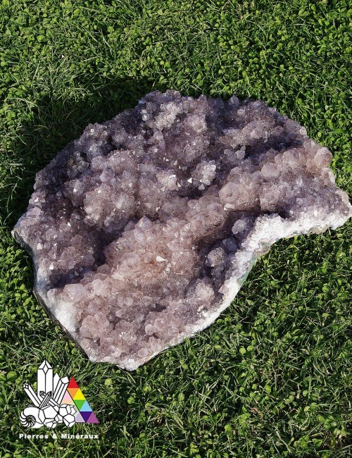 Grande Plaque d'Améthyste - Rechargement des pierres