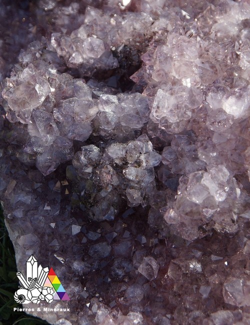 Grande Plaque d'Améthyste - Rechargement des pierres