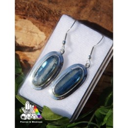 Boucles d'oreilles - Cyanite- Vertus des Pierres - Argent 925 - Pierres et Minéraux