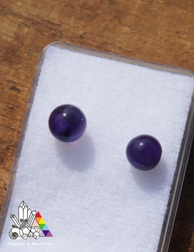 Boucles d'oreilles - Puces - Pierre Naturelle