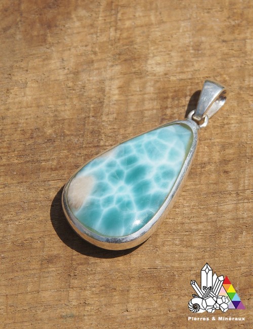 Pendentif en Larimar - Goutte