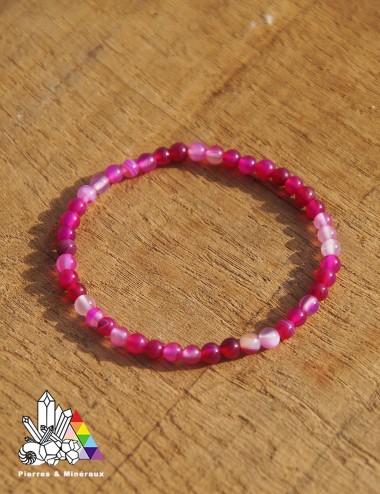 Bracelet Agate Rose sur-mesure