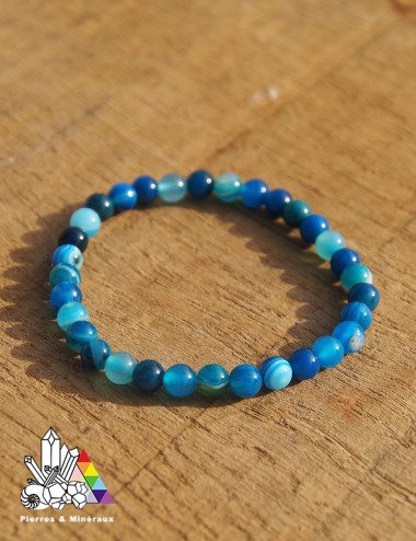 Bracelet Agate bleue sur-mesure
