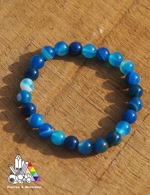 Bracelet Agate bleue sur-mesure