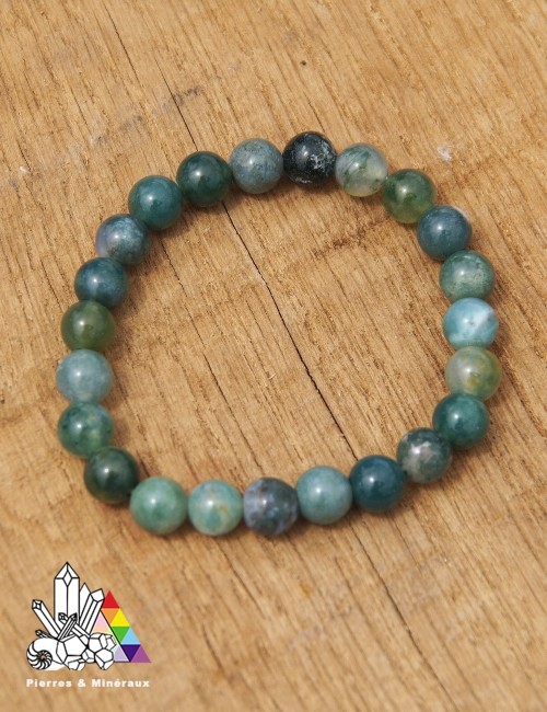 Bracelet Agate mousse sur - mesure