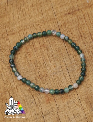 Bracelet en Agate mousse - Sur Mesure -  Lithothérapie - Pierres et Minéraux - France