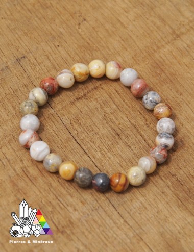 Bracelet  Agate Crazy Lace sur -mesure
