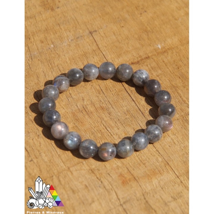 Bracelet Labradorite - 10mm - Vertus des Pierres - Pierres et Minéraux