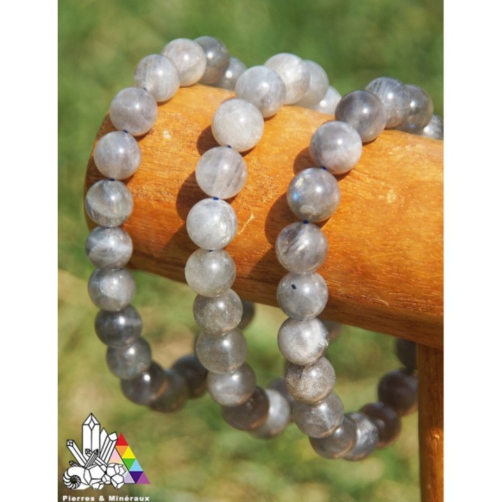 Bracelet Labradorite - 10mm - Vertus des Pierres - Pierres et Minéraux