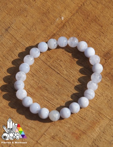 Bracelet Calcédoine bleue sur mesure