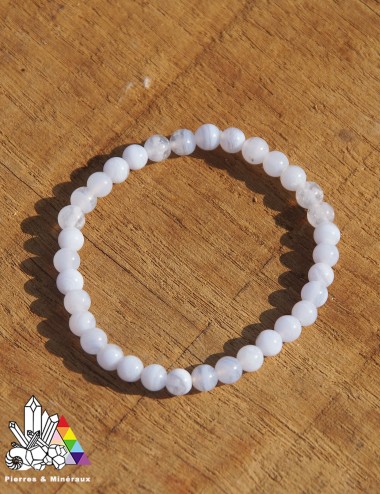 Bracelet Calcédoine bleue sur mesure