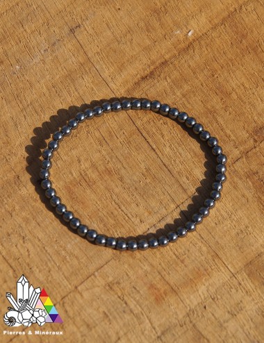 Bracelet en Hématite - Pierre Naturelle - Vertus des Pierres - Pierres et Minéraux
