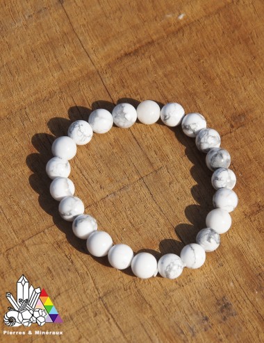Bracelet  Howlite blanche sur mesure