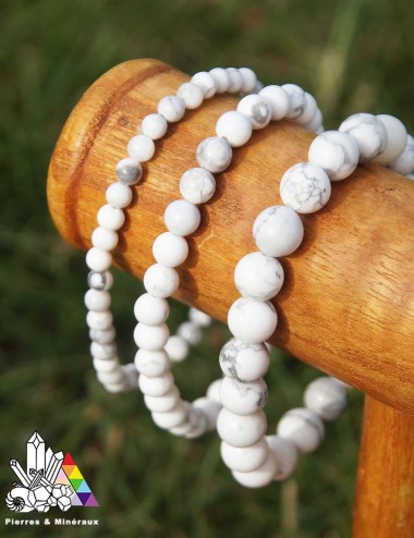 Bracelet  Howlite blanche sur mesure