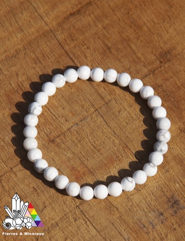 Bracelet  Howlite blanche sur mesure