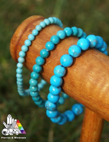Bracelet Howlite bleu colorée sur mesure