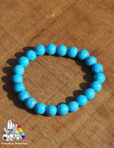 Bracelet Howlite bleu colorée sur mesure