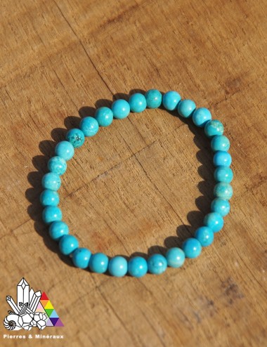 Bracelet Howlite bleu colorée sur mesure