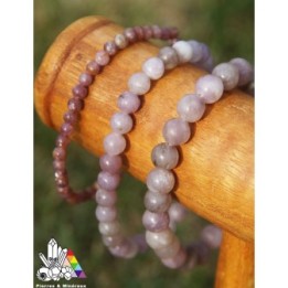 Bracelet Lépidolite - Tour de poignet en sphére 8mm