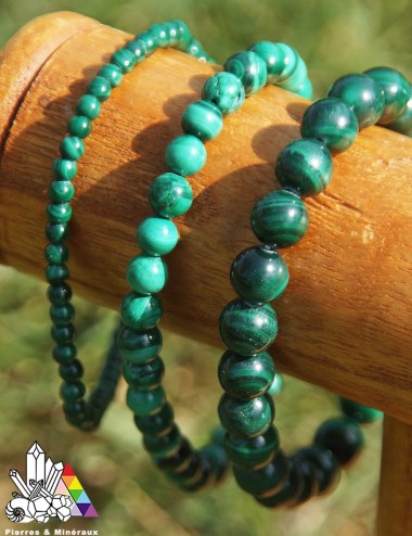 Bracelet en Malachite - Sur Mesure - Vertus de la Malachite - Pierres et Minéraux