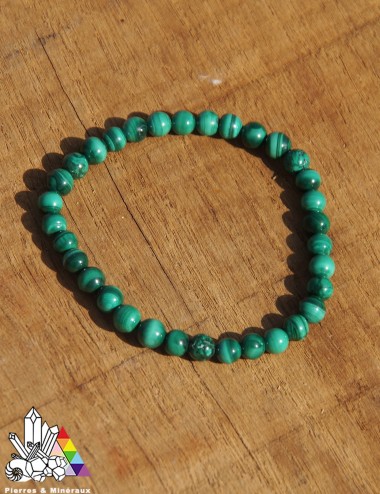 Bracelet en Malachite - Sur Mesure - Vertus de la Malachite - Pierres et Minéraux